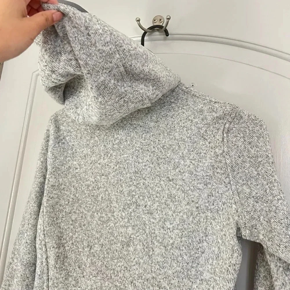Lululemon Fleece and Thank You Hooded Knit 1/4 Zip Pullover size 6 athleisure
